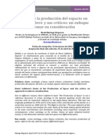 La Tesis de La Producción Del Espacio en Henri Lefebvre y Sus Críticos