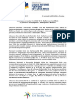 Rezoluția Forumului Societătii Civile Din Parteneriatul Estic