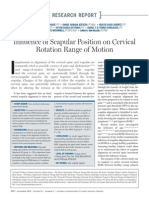 Influence of Scapular Position On Cervical ROM