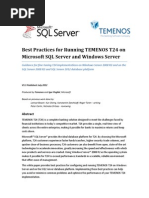 UPDATED Optimizing SQL Server For Temenos T24