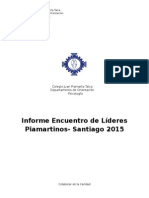 Informe Encuentro de Líderes Piamartinos - Santiago 2015