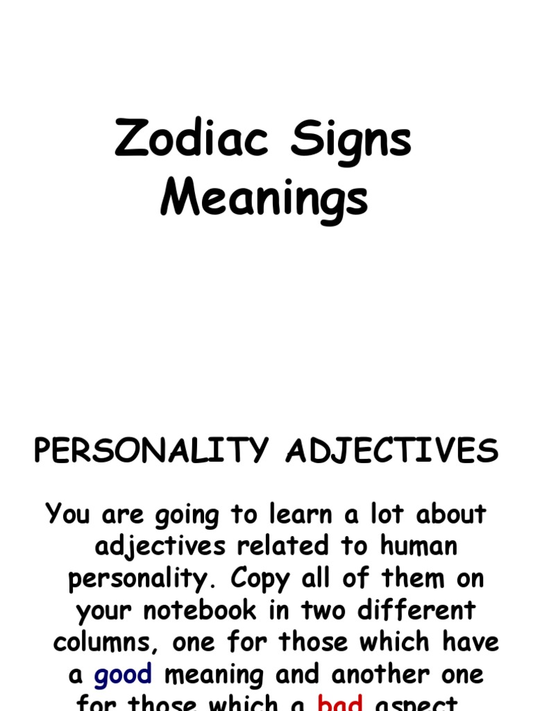 Zodiac Signs Meanings | PDF | Astrological Sign | Planets In Astrology, image size:768x1024