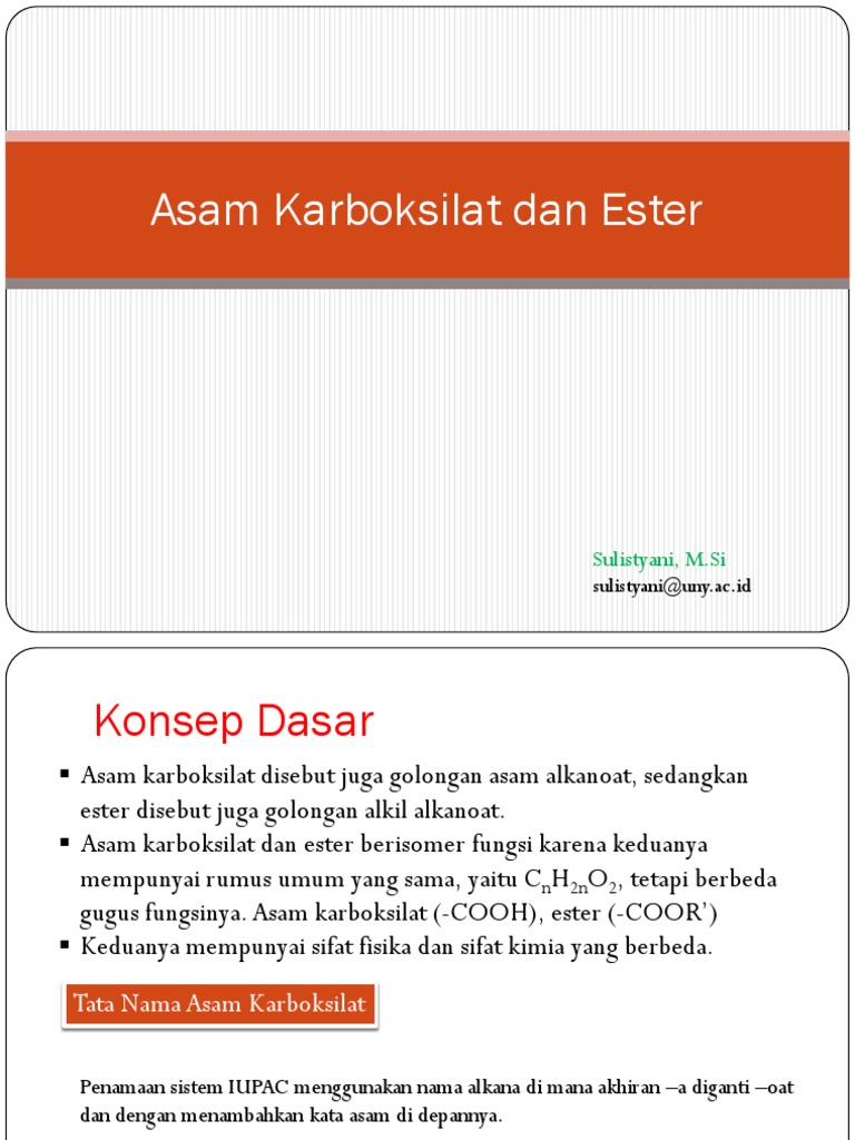 4c Senyawa Asam Karboksilat Ester