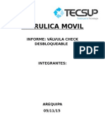 Valvula Check Desbloqueable