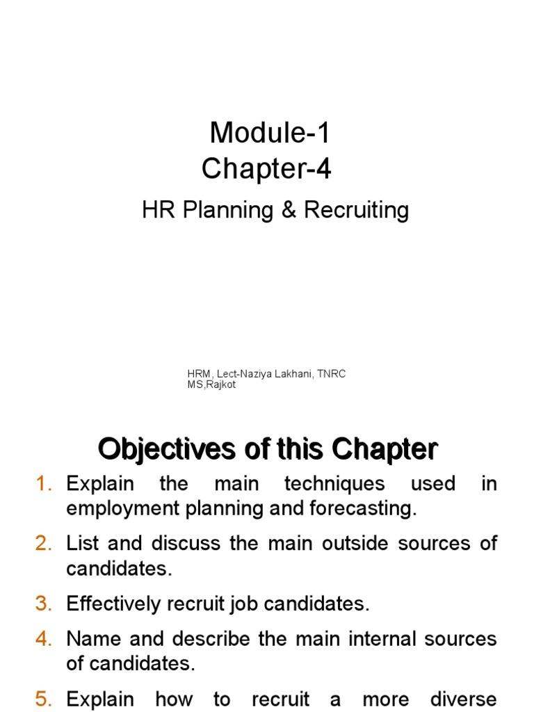 Chapter 4: Recruitment Strategies | PDF | Recruitment | Human Resources