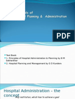 1) Essentials of Hospital Planning and Administration