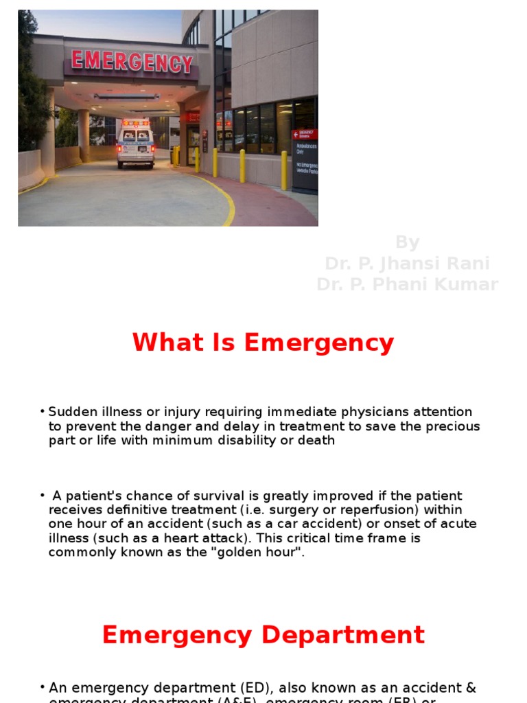 Emergency Department Overview and Functions | PDF | Emergency ...