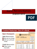 Bank Reconciliation Statement Controls