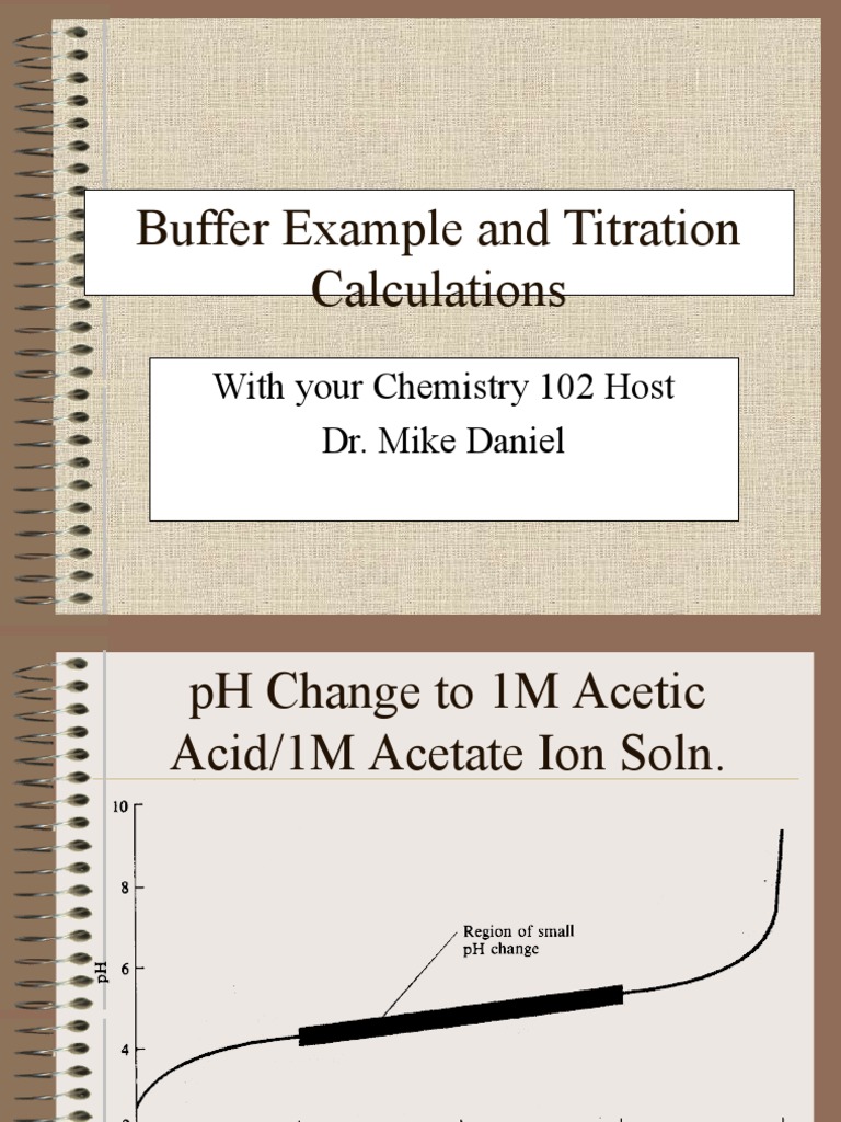 Buffer Example and Titration Calculations: With Your Chemistry 102 Host ...