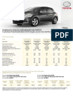 Cennik Toyota Auris 2010 April