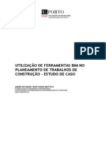 Utilização de Ferramentas BIM No Planeamento de Trabalhos de Construção Estudo de Caso