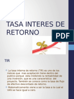 Tasa Interes de Retorno