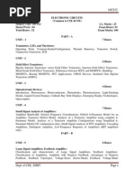 Cse III Electronic Circuits [10cs32] Notes