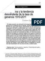 Maito Esteban Ezequiel - La Argentina y La Tendencia Descendente de La Tasa de Ganancia 1910-2011-Libre