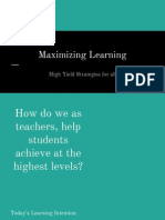 Maximizing Learning