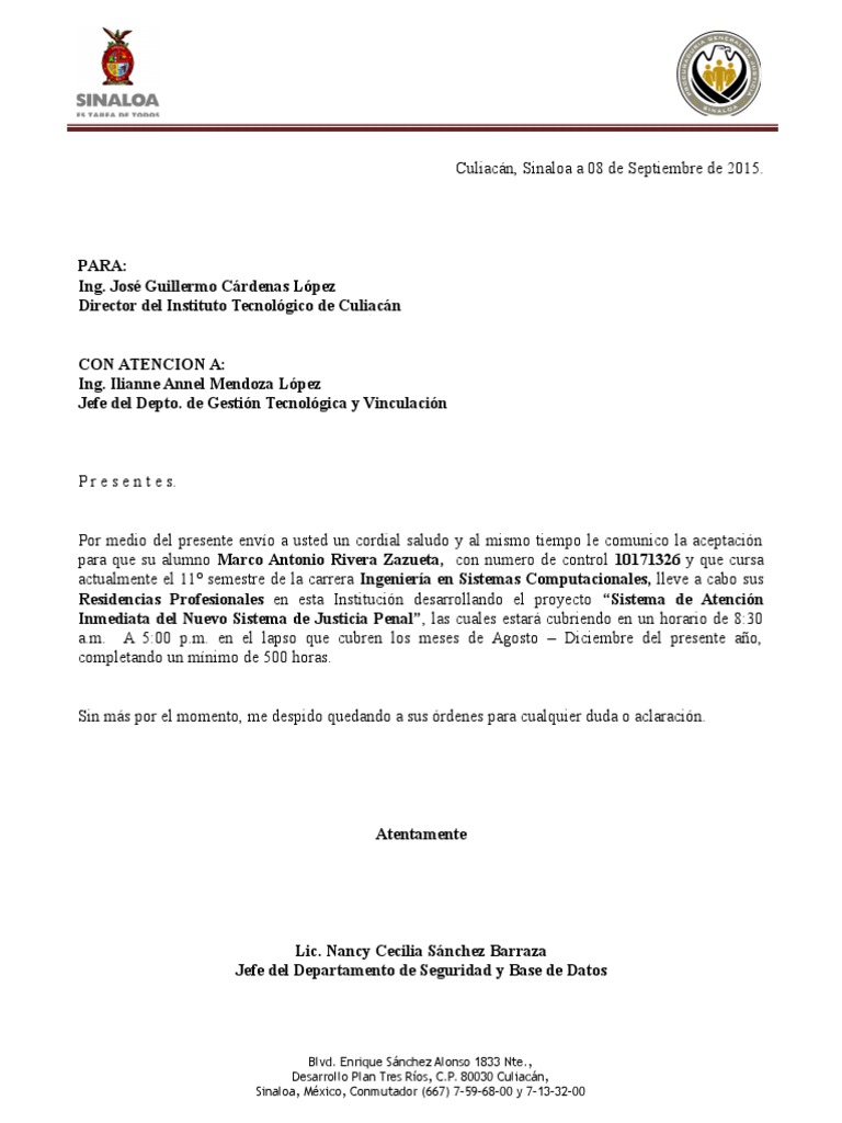 Carta de Presentacion