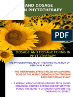 Dosage and Dosage Forms in Phytotherapy