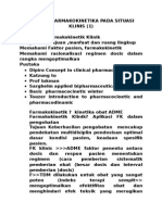 Terapan Farmakokinetika Pada Situasi Klinis