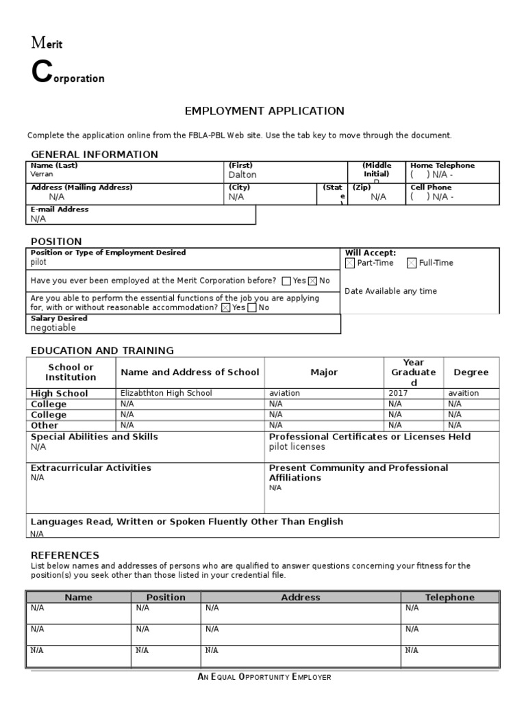 electronic job application Employment Salary