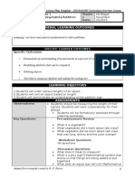 General Learning Outcomes: Lesson Title/Foc Us Math Grade 1 Ordering Vegetables/Addition Sign Teache R: Date