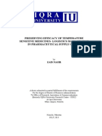 Preserving Efficacy of Temperature Sensitive Medicines-Logistics Management in Pharmaceutical Supply Chains