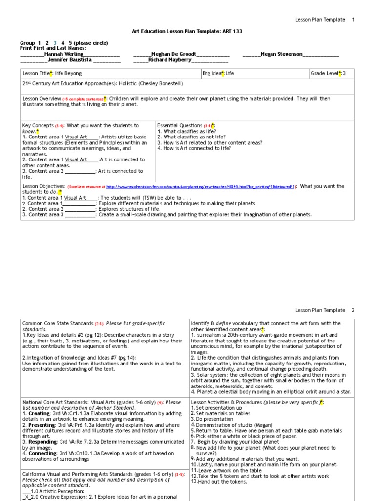 Group 4 Lesson Plan | PDF | Lesson Plan | Solar System