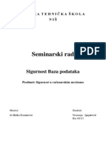 Sigurnost Baza Podataka