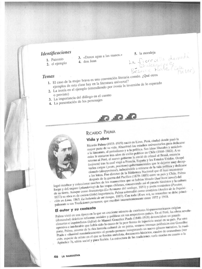 La Camisa de Margarita, Ricardo Palma