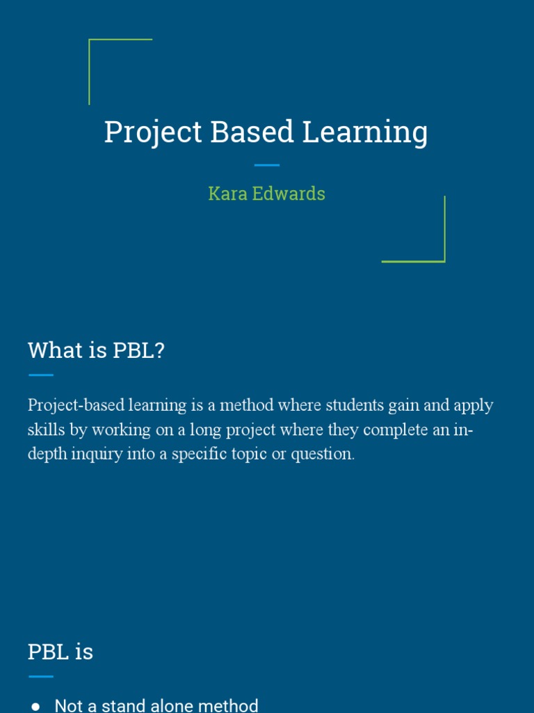 Project-Based Learning Overview | PDF