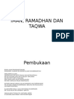 Iman, Ramadhan Dan Taqwa