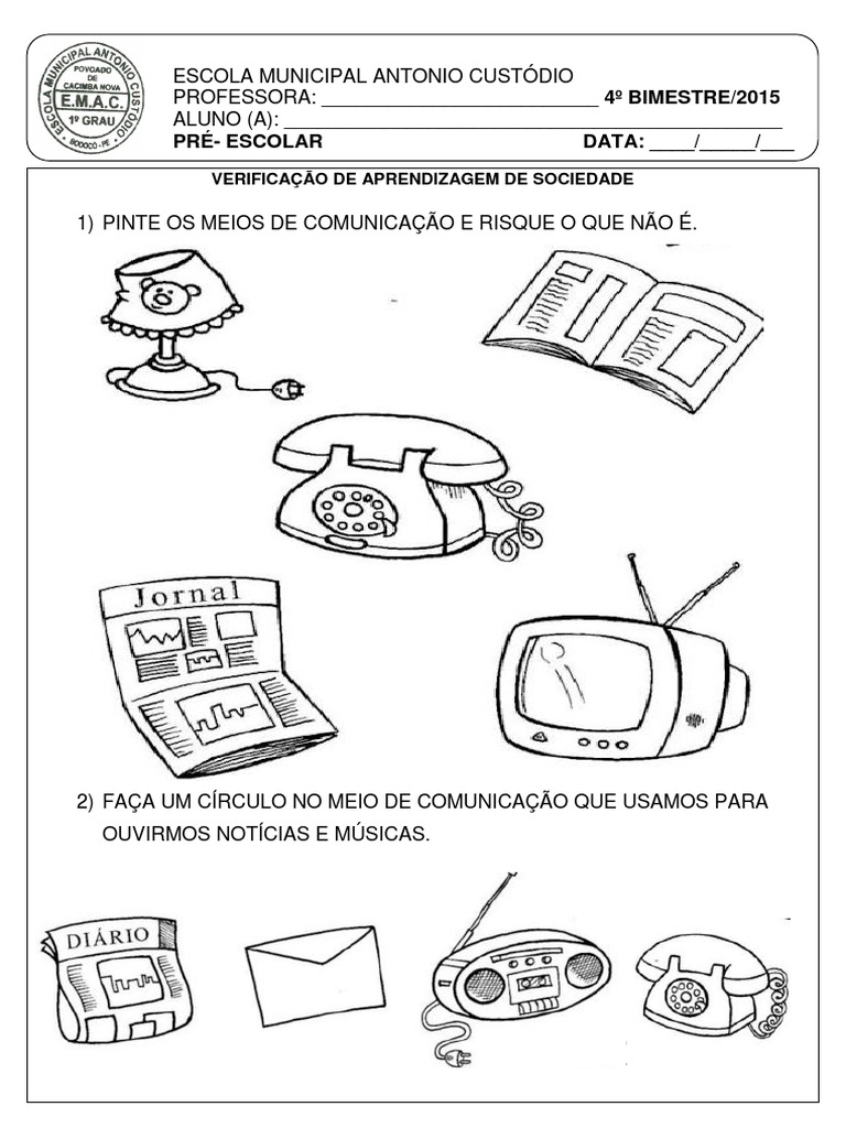 Prova IV Bimestre de Sociedade | PDF