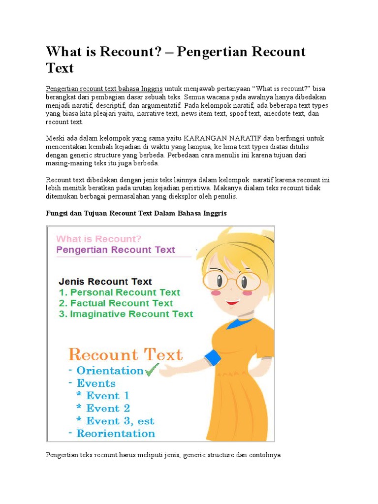 Panduan Recount Text | PDF