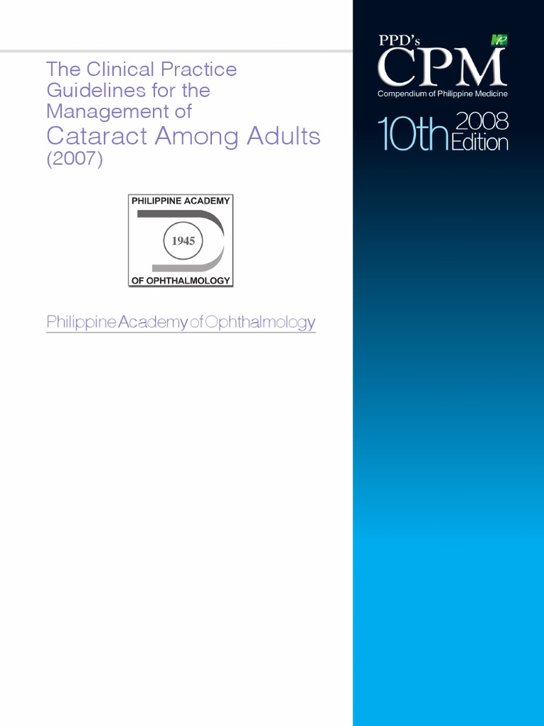 Clinical Practice Guidelines For The Management of Cataract Among ...