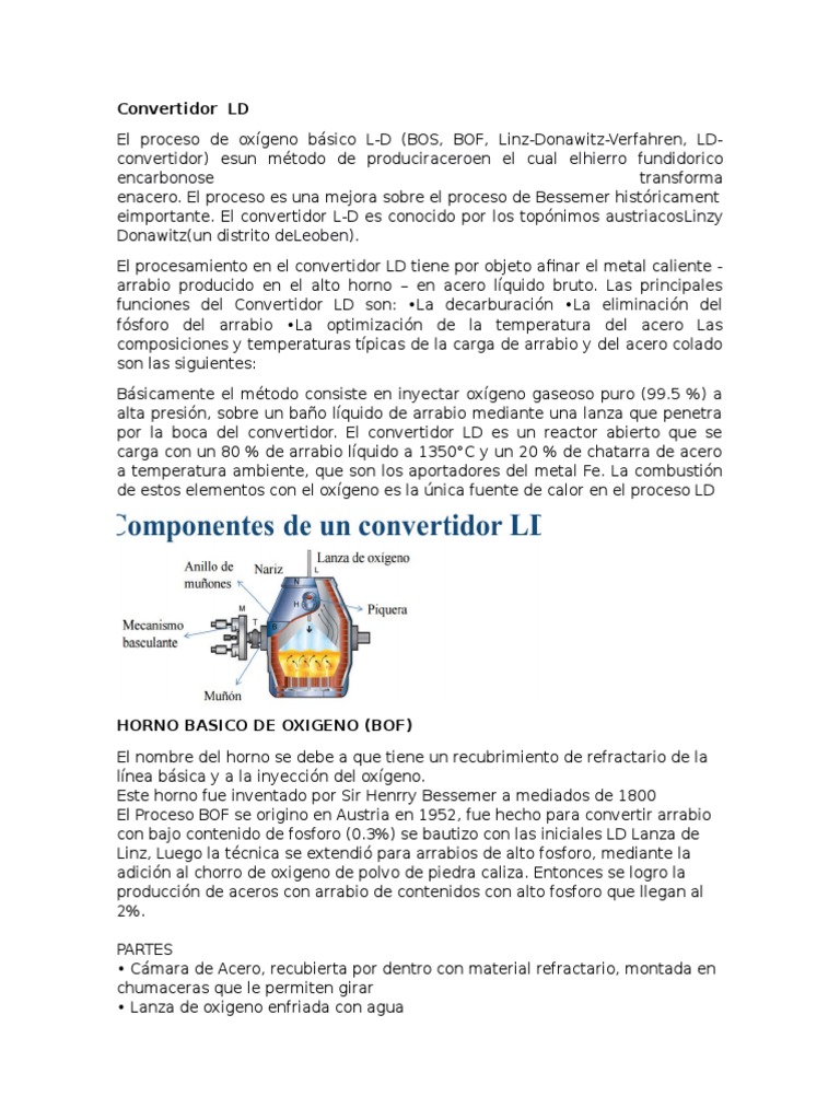 Convertidor LD | PDF | Arrabio | Acero