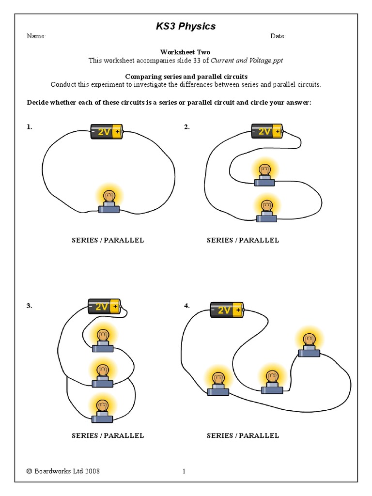 Current and Voltage Worksheet 2 PDF