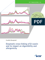 Enzymatic Cross-linking of Β-casein