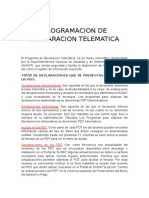 Programacion de Declaracion Telematica