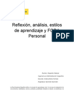 Reflexion y Analisis Aprender Aprender