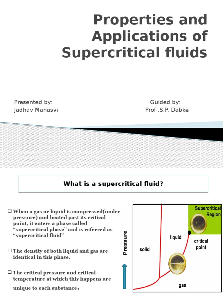 SC Fluid Presentation PDF Supercritical Fluid Liquids
