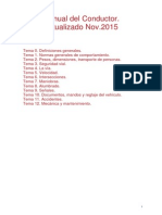 Manual Del Conductor. Actualizado Nov.2015