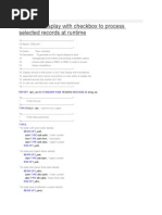 ALV Grid Display With Checkbox To Process Selected Records at Runtime