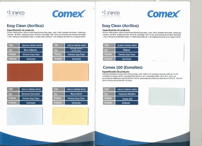 Colores en Comex | PDF | Cantidades fisicas | Cantidad