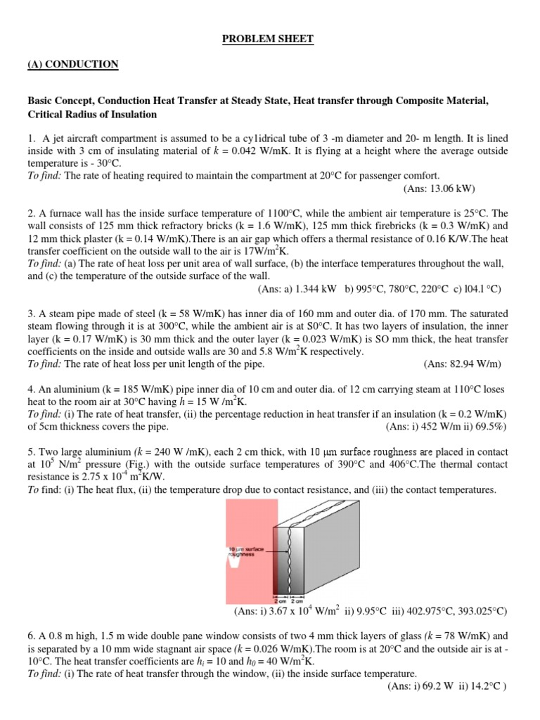 Heat Transfer Problem Solutions | PDF | Thermal Insulation | Heat Transfer