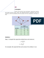 Solved Problem: CPM/PERT Network Analysis