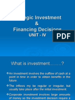 strategic investment and financing decisons