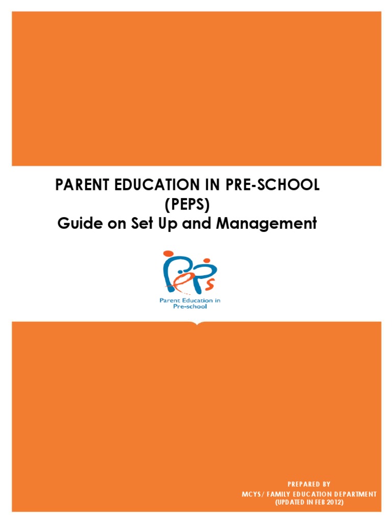 PEPS Guide for Preschool Parent Education | PDF | Preschool | Parenting