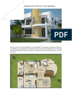 Plano de Casa Moderna de 161 m2 y de 2 Plantas PDF