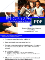 RTS Contract Proposal Summary For BoE Finance Committee 20151210