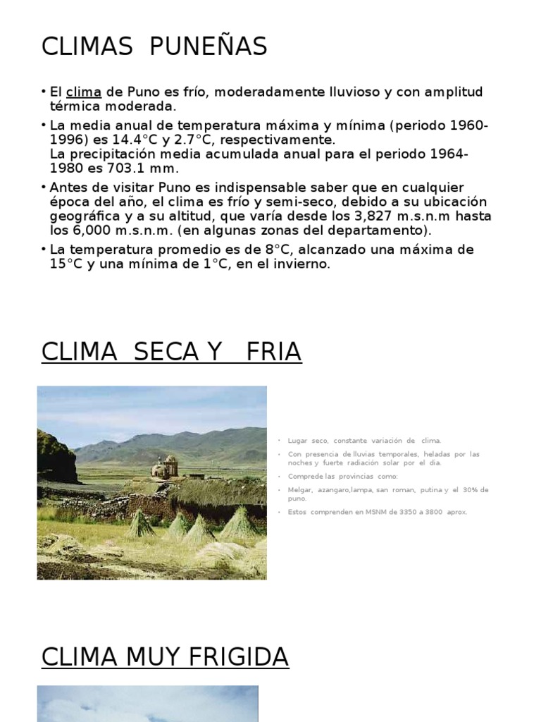 Climas y Temperaturas en Puno | PDF