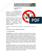 Anti Dopaje y Drogas Prohibidas